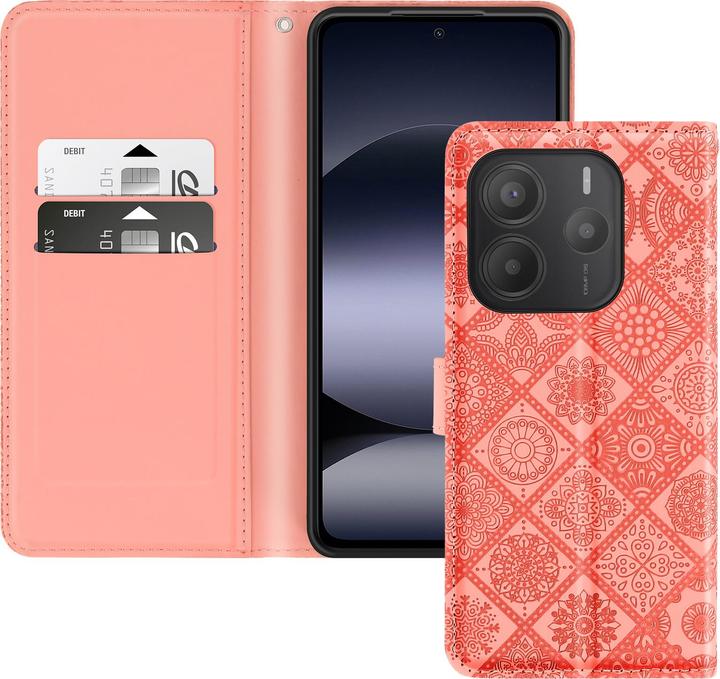 Actual product image Avizar Mandala Floral Wallet (Xiaomi Redmi Note 14)