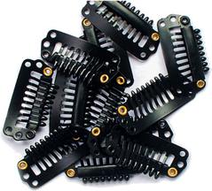 Seiseta Metall Clips schwarz 12 Stk. (Schwarz)