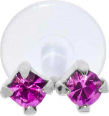 Bijouteria Ohrpiercing (Bioplast, Kristall, Silber 925)