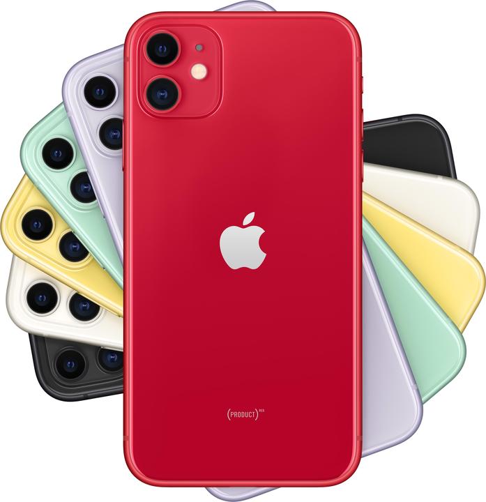 Actual product image Apple iPhone 11 (64 GB, (PRODUCT)​RED, 6.10", SIM + eSIM, 12 Mpx, 4G)