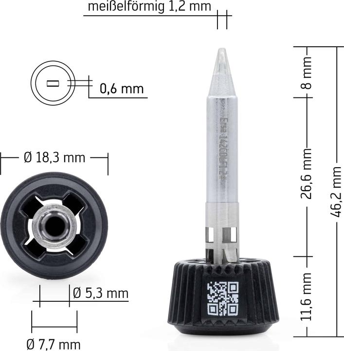 Produktbild 0142CDLF12/SB Lötspitze Spitzen-Grösse 1.20 mm Inhalt 1 St. (Lötspitze)