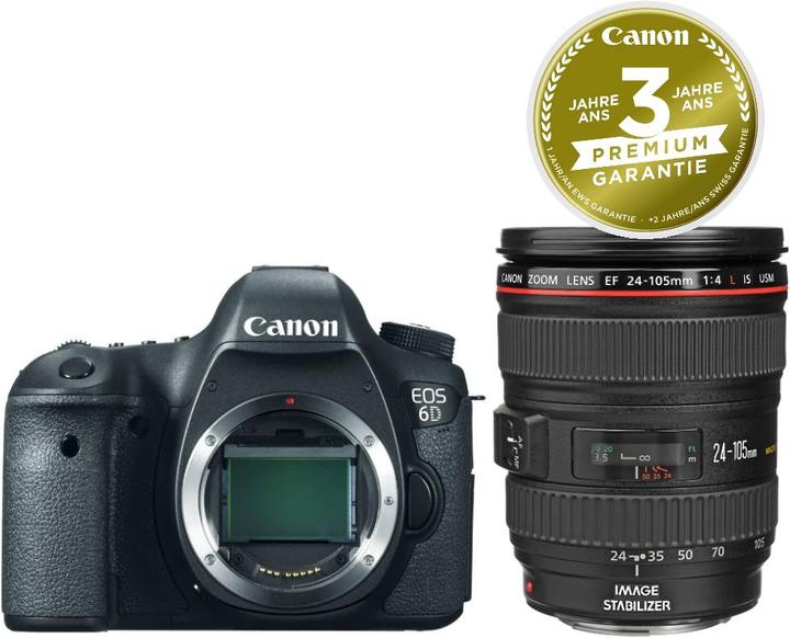 Canon Kit EOS 6D 24-105mm f/4 L IS USM - 3 anni di garanzia premium