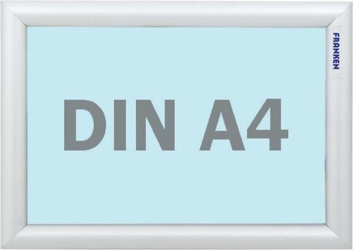 Franken Cadre d'affichage "Outdoor", DIN A4, 25 mm de profil de cadre, cadre pliable en aluminium anodisé