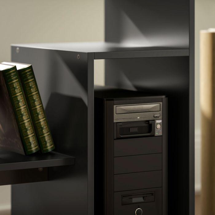 Image du produit Swisshandel24 Computertisch, Schreibtisch mit offenen Fächern und Ablageflächen, Bürotisch