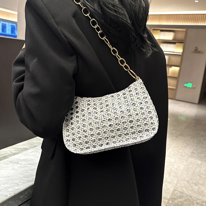 Immagine prodotto Only-Bags.Store Borsa ascellare classica con stampa retrò, semplice borsa a tracolla, borsa casual, shopping