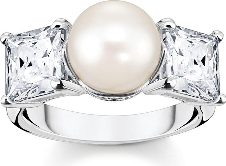 Produktbild Thomas Sabo Ring Perle mit weissen Steinen silber (56, 925 Silber)