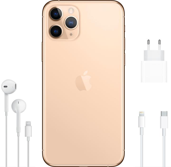 Image du produit Apple iPhone 11 Pro (64 Go, Or, 5.80", SIM + eSIM, 12 Mpx, 4G)