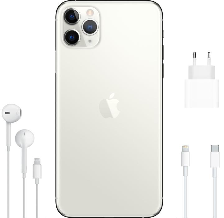 Immagine prodotto Apple iPhone 11 Pro Max (64 GB, Argento, 6.50", SIM + eSIM, 12 Mpx, 4G)