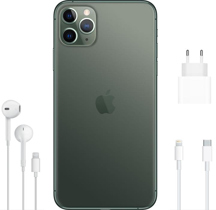 Produktbild Apple iPhone 11 Pro Max (256 GB, Midnight Green, 6.50", SIM + eSIM, 12 Mpx, 4G)