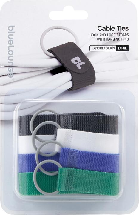 Actual product image BlueLounge Cable Ties Large, 4 pieces (Velcro cable ties, 254 mm, 4 pcs.)