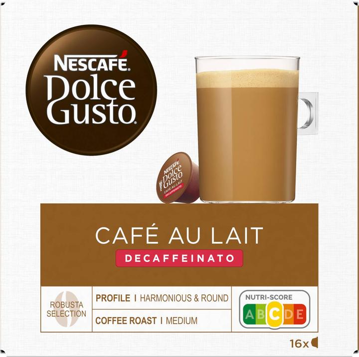 Actual product image Nescafé Dolce Gusto Café au lait Decaffeinato (16 x Port.)