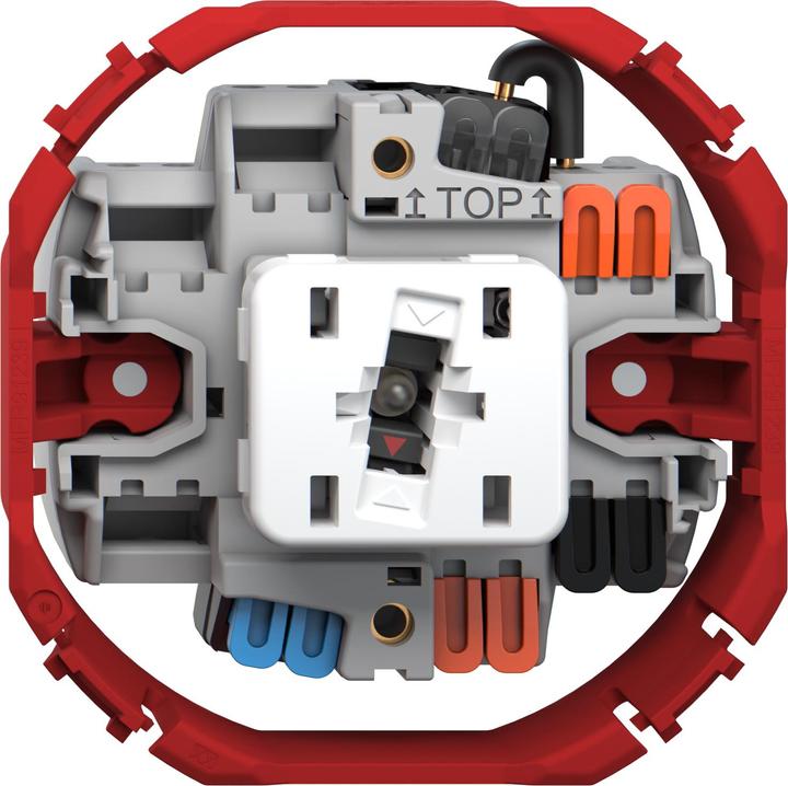 Feller Druckschalter mit LED rot, KS /Sch 3, Edizio.Liv