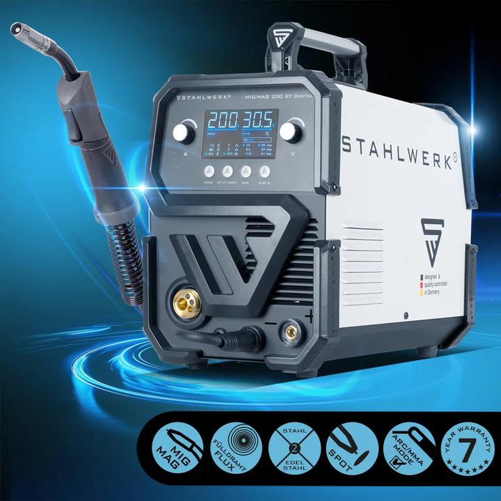 Actual product image Stahlwerk Welding machine MIG MAG 200 ST Digital IGBT fully equipped with 200 A