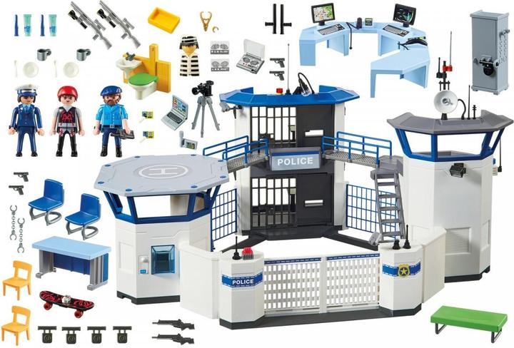 Actual product image Playmobil Intl. police command center with prison (6919, Playmobil City Action)