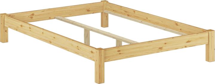 Actual product image Erst-Holz Solid lacquered pine double futon bed with mattress 140x200 on rigid slats 60.35-14M (140 x 200)