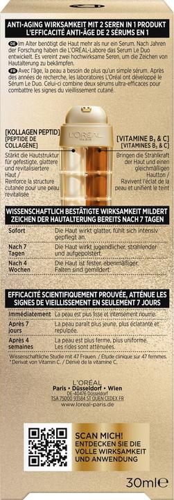 Nutritional values and ingredients L'Oréal Paris Age Perfect Duo (30 ml)