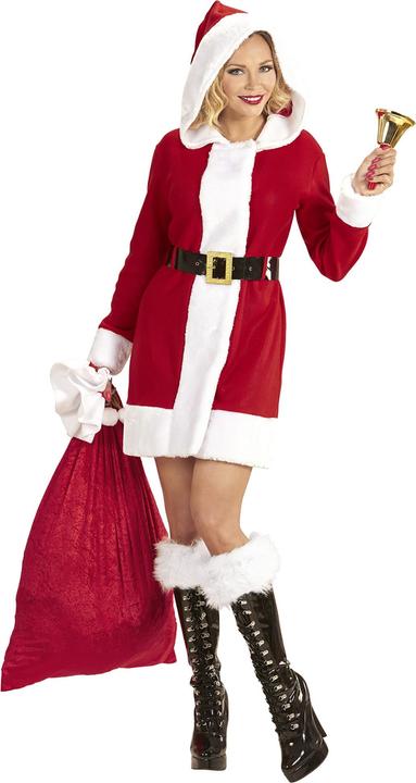 Produktbild Widmann MISS WEIHNACHTSMANN (Kleid mit Kapuze, Gürtel), L/XL (XL)