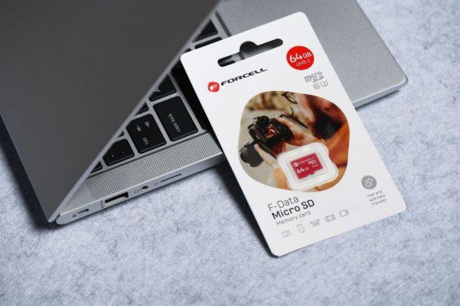 Immagine prodotto Forcell Memory cards F-DATA memory card 64GB UHS-I U3 class 10 (64 GB, microSDXC, U3, UHS-I)