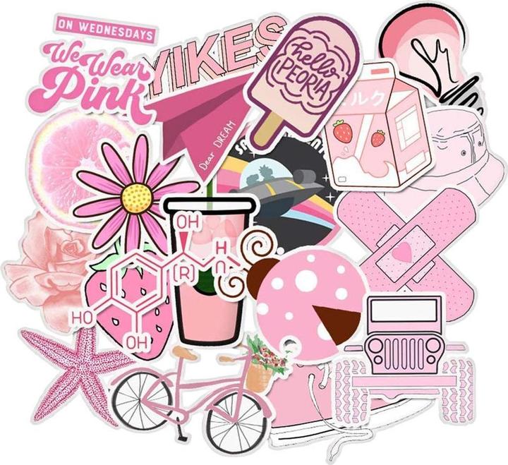 Actual product image JTI 50x Stickers and decals - VSCO Pink No. 3