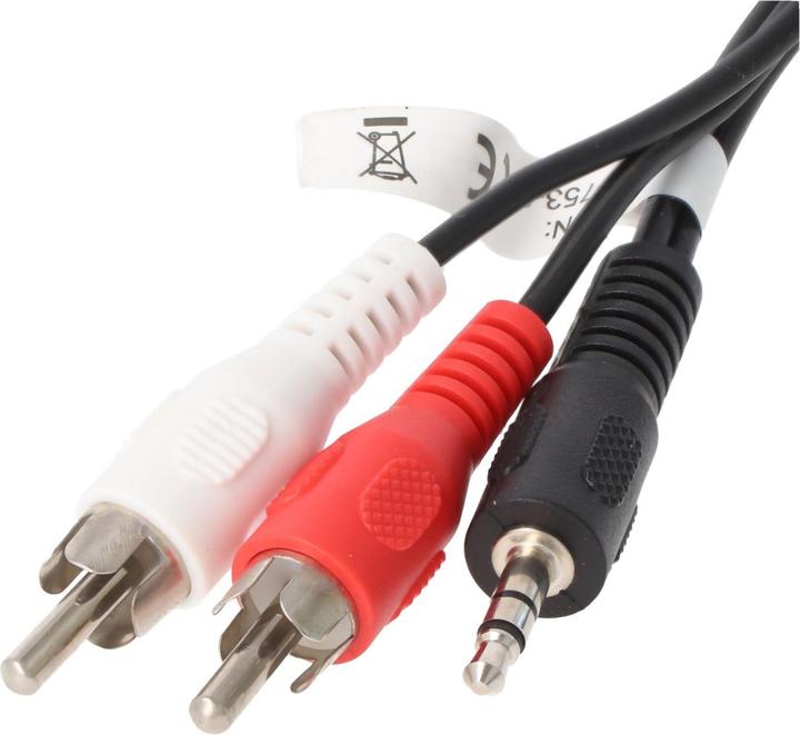 Produktbild AccuCell Audio-Video-Kabel 3,0 m 3,5 mm stereo Stecker auf 2 x Cinch-Stecker (3 m)