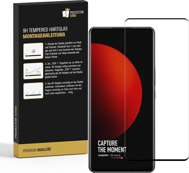 Produktbild Protectorking 1x echtes Tempered 9H Panzerhartglas 3D KLAR (1 Stück, Xiaomi 12S)