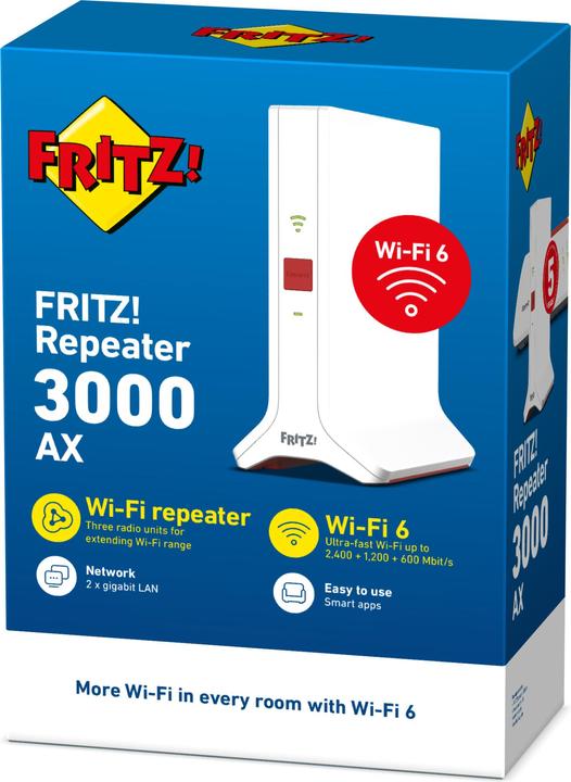 Immagine prodotto AVM FRITZ!Repeater 3000 AX (3600 Mbit/s, 600 Mbit/s)