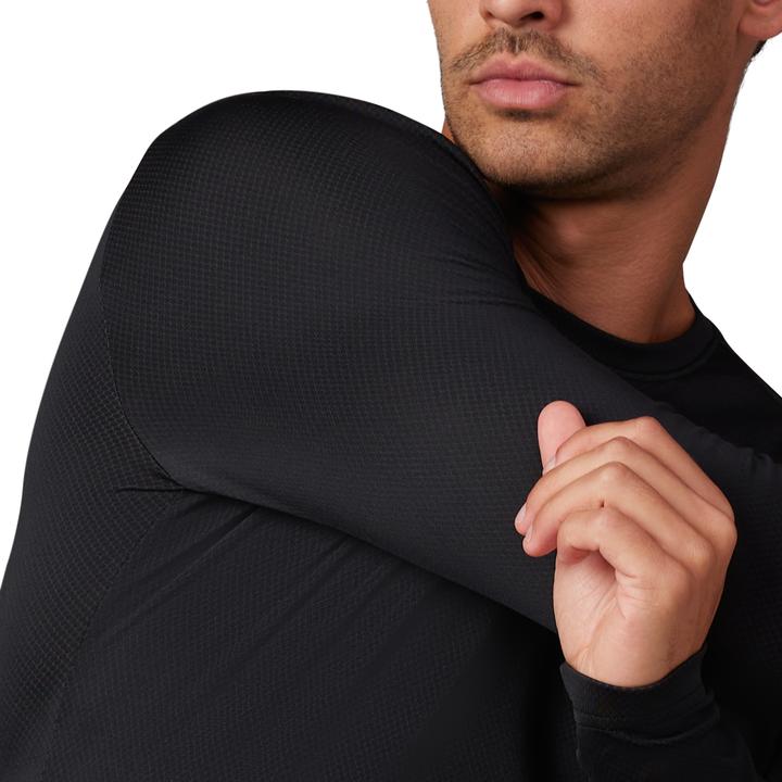 Actual product image Fox Tee 23 Tecbase Fire Ls Shirt Blk XL (XL)