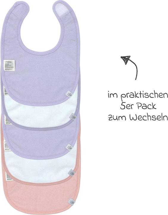 Actual product image Lässig Lätzchen Klett-Lätzchen 5er Pack Bibs aus Bio-Baumwolle (3 months)
