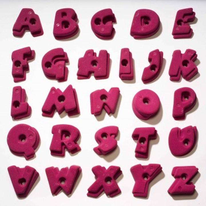 Actual product image Entre Prises Climbing holds set alphabet (Red)