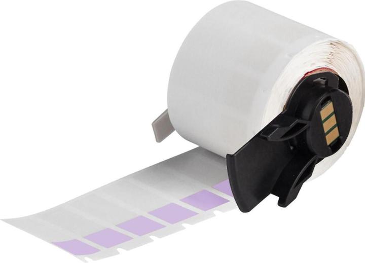 Actual product image Brady PTL-29-427-PL, vinyl, self-laminating, violet/transparent, matt, 12.70 x 12.70(38.10) mm
