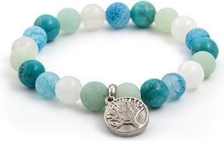 Actual product image Beneto Bead bracelet made of jadeite. howlite. agate and amazonite MINK46 / 17 (Amazonite, Agate, Howlite, Jadeite)