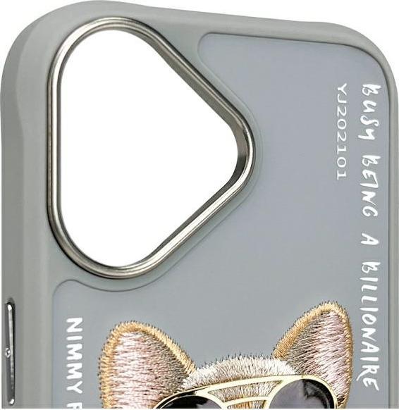 Produktbild Dog & Bone Nimmy case iPhone 16 6.1" gray Glasses Cool Dog (Apple iPhone 16)