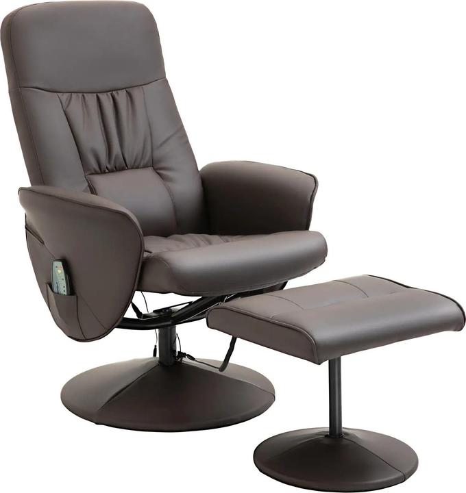 Swisshandel24 Relaxsessel mit Fusshocker Stauraum Massagesessel TV-Sessel Liegesessel ergonomischer Stuhl mit 10 V