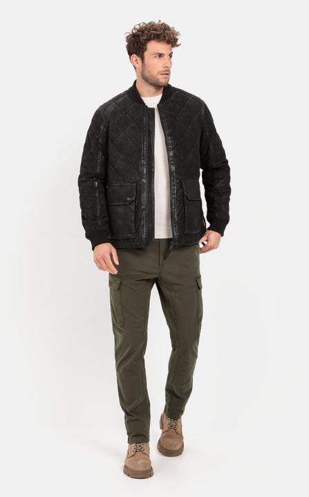Produktbild Camel Active Leder-Steppjacke mit Strickkragen (50)
