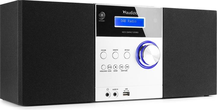 Image du produit Audizio Micro-chaîne Hi-Fi Metz Aluminium (Bluetooth, Lecteur de CD, 1x 30 W)