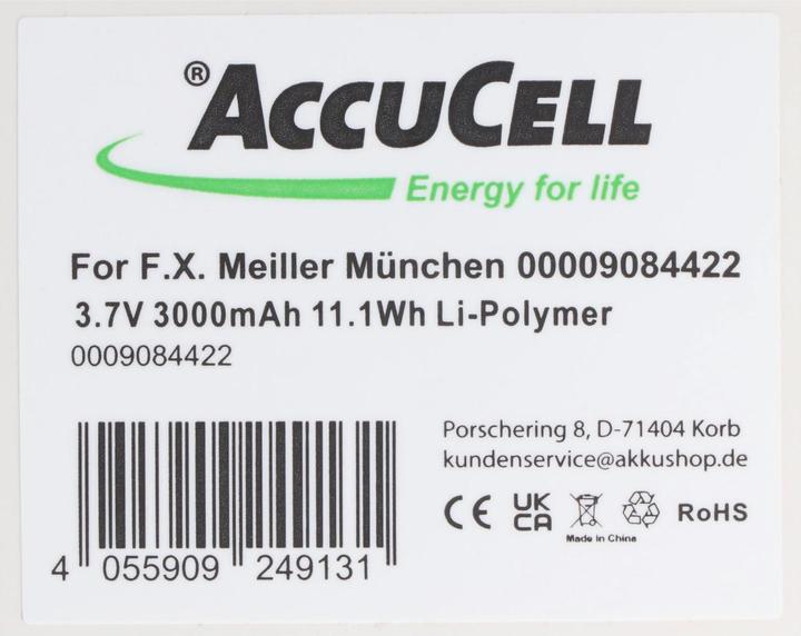 Actual product image AccuCell Battery F.X. Meiller Munich 0000 9084 422 (3.80 V, 3500 mAh)