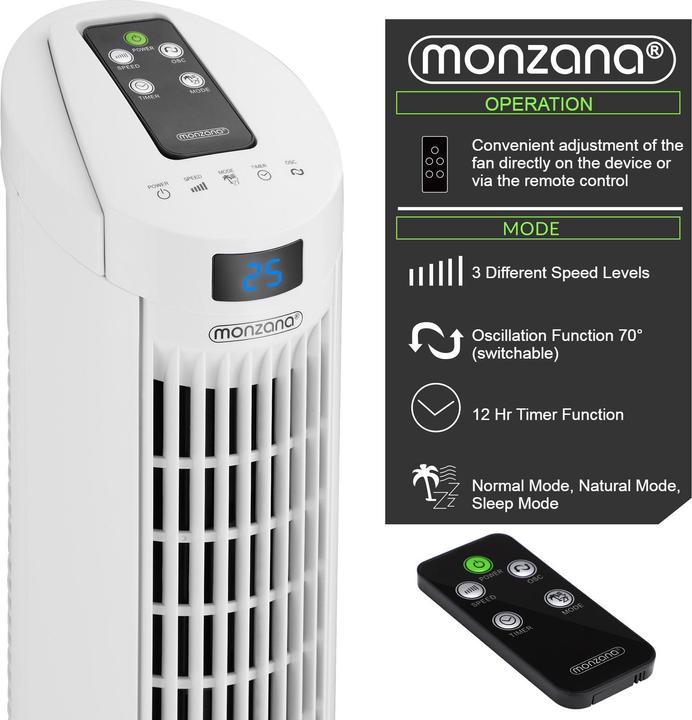 Actual product image Monzana Turmventilator (50 dB)