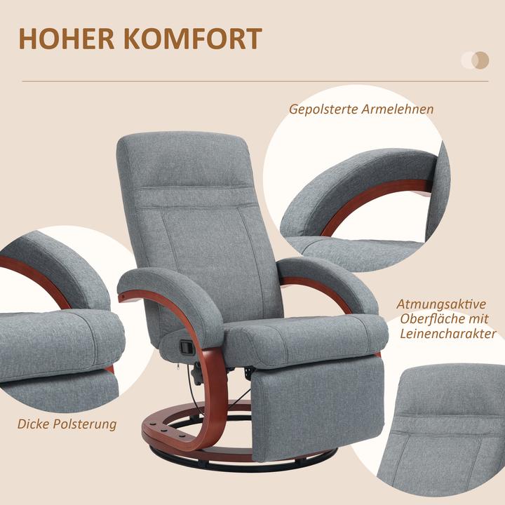 Image du produit Homcom Relaxsessel Polyester Grau