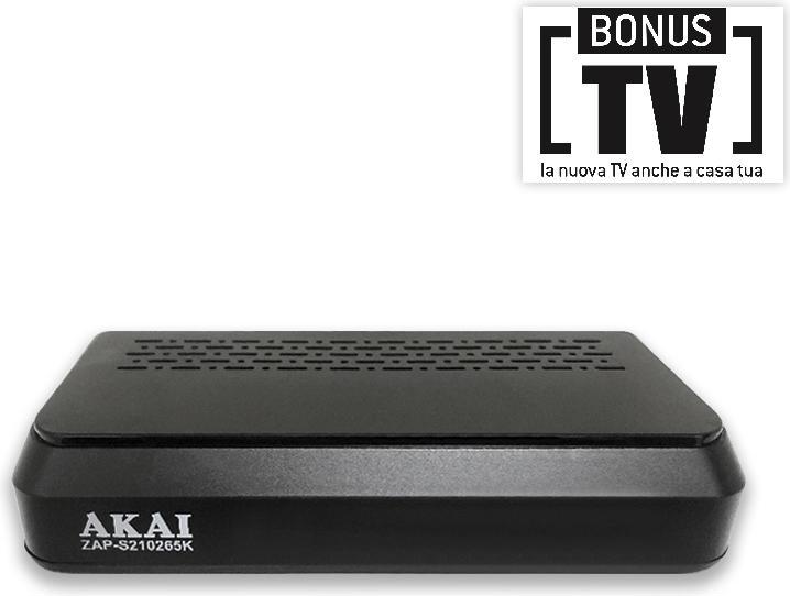 Actual product image Akai Professional Decoder Dvbt-2 Akai Combo Sat Terre T2+S2 Combo 2 Tuner Bonus TV Ok (DVB-S2, DVB-T2)