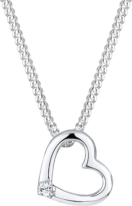 Elli Herz (925er Sterling Silber, Glaskristall, 45 - 55 cm)