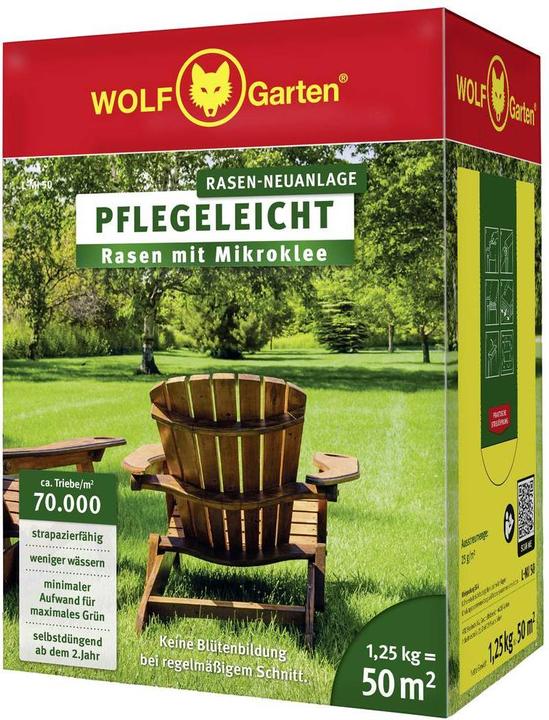 Produktbild Wolf-Garten Rasen mit Mikroklee L-MI 50 (Rasensamen)