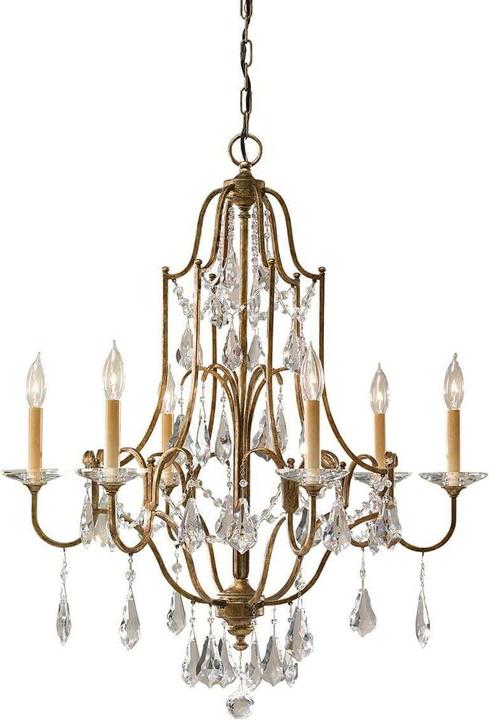 Actual product image Elstead Lighting Valentina chandelier E14 6-light oxidised bronze (72.10 cm)