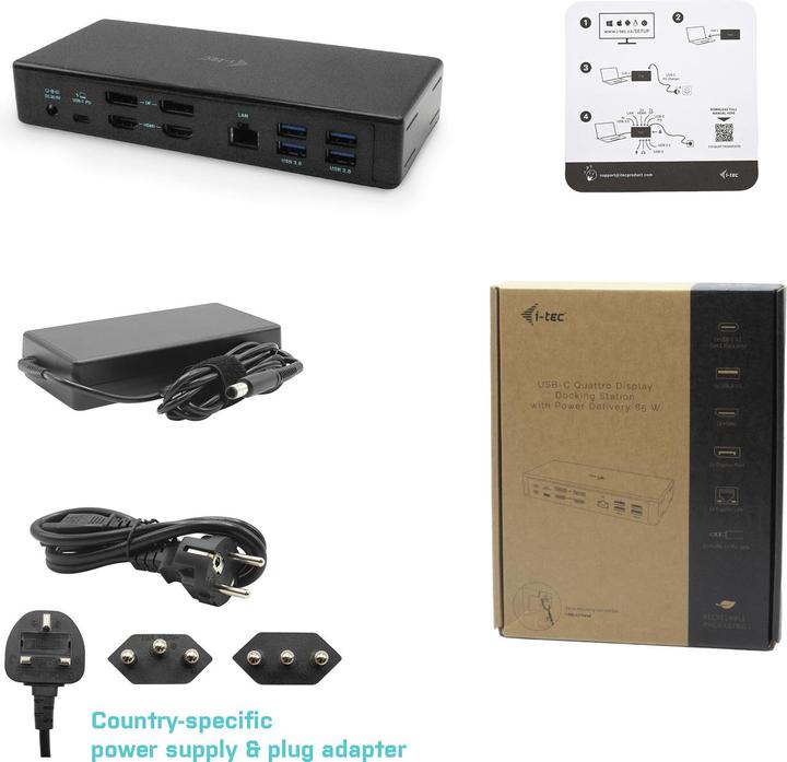 Produktbild iTec Quattro Display (USB-C, 12 Ports)