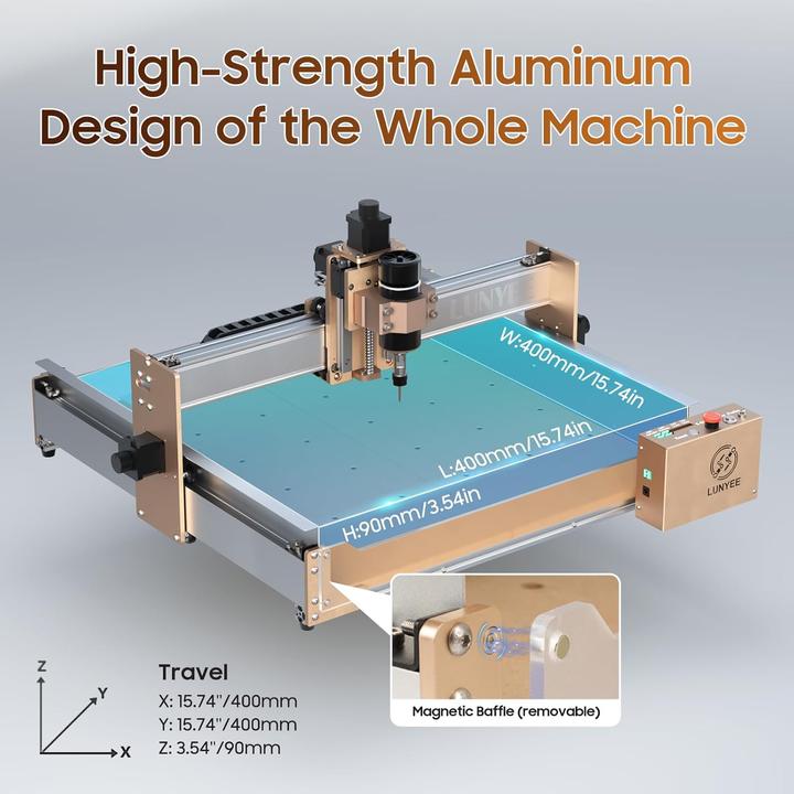 Produktbild Lunyee 4040 Pro CNC-Graviermaschine für Holz und Acryl