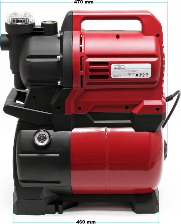 Produktbild Wiltec Hauswasserwerk 4500l/h 1300W 19l Membrankessel Druckschalter Gartenpumpe (Hauswasserpumpe)