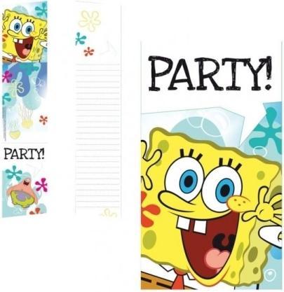 Actual product image Amscan Invitations de fête Bob l'éponge