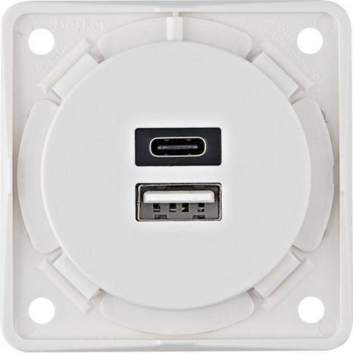 Produktbild Berker Wandsteckdose INTEGRO 1x USB Bündige Montage 3.6A 230V Weiss
