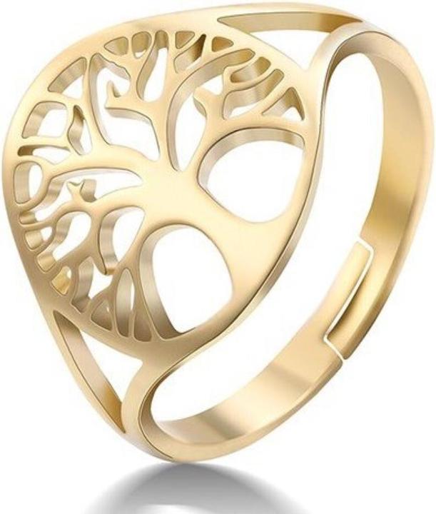 Saraswati Ring Baum des Lebens,vergoldet.AE056 (54, 925 Silber)