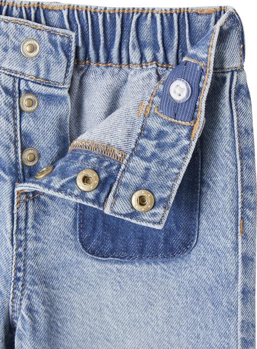 Image du produit Vertbaudet Large jean bébé fille à effet contrasté, taille ajustable (62)