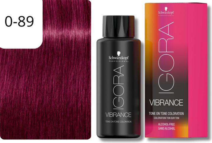 Image du produit Schwarzkopf Professional Teinture pour cheveux Vibrance IGORA NOUVEAU (0-89 Rouge Pourpre Concentré Pourpre Concentré)